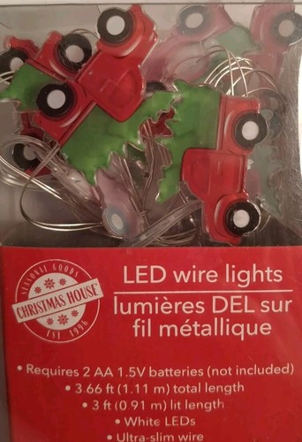 Red Pickup Truck Christmas 20 Light String Sets Battery Op 2 Boxes of 10 Each - Picture 4 of 6