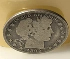1895 lib Barber Half FULL rims & cond- 12g silver Free SH Great convo piece