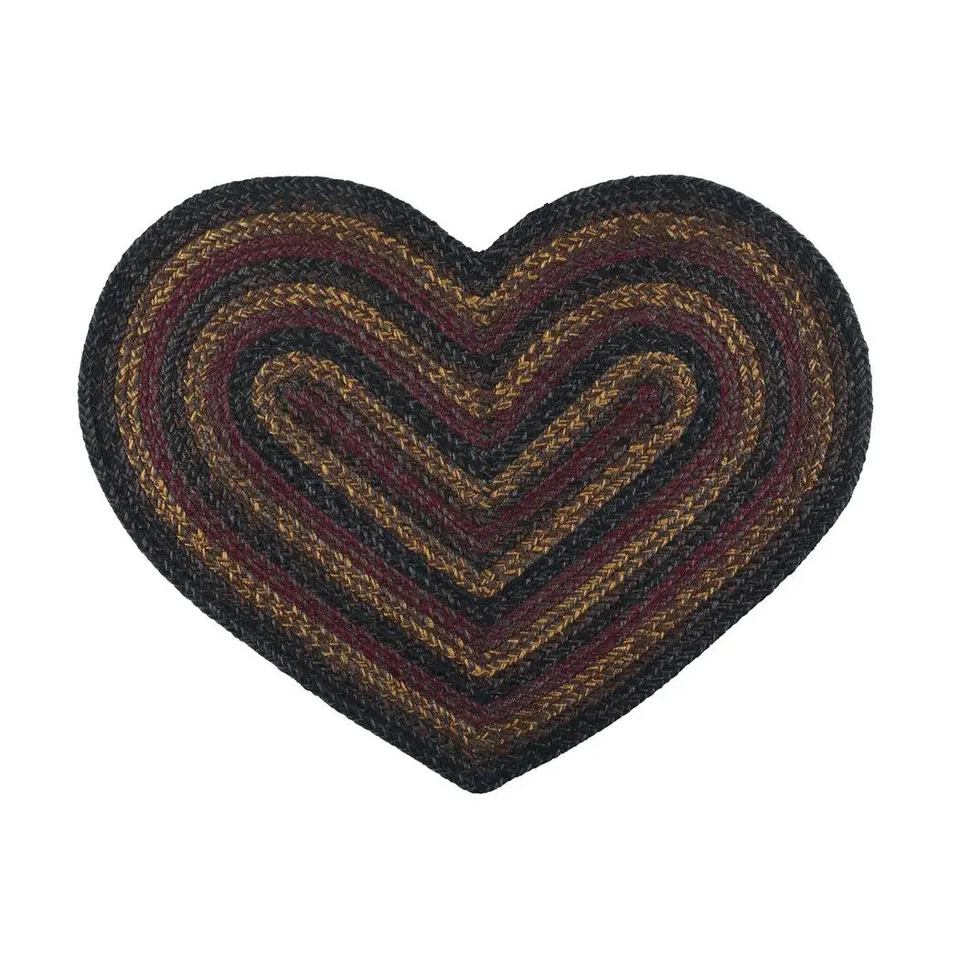 Slate Braided Area Rug By IHF Rugs. Oval & Rectangle. Many Sizes. Burgundy/Black - Image 3 of 4