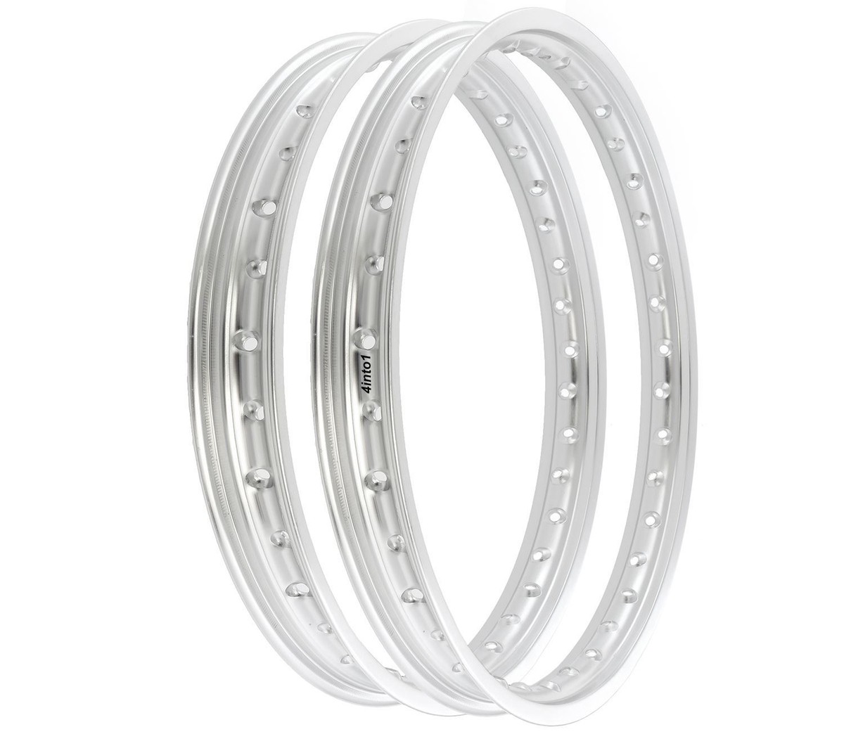 Rising Sun Silver Aluminum Rim Set - Honda CA100T Trail 50 Rising Sun Silver Aluminum Rim Set - Honda CA100T Trail 50