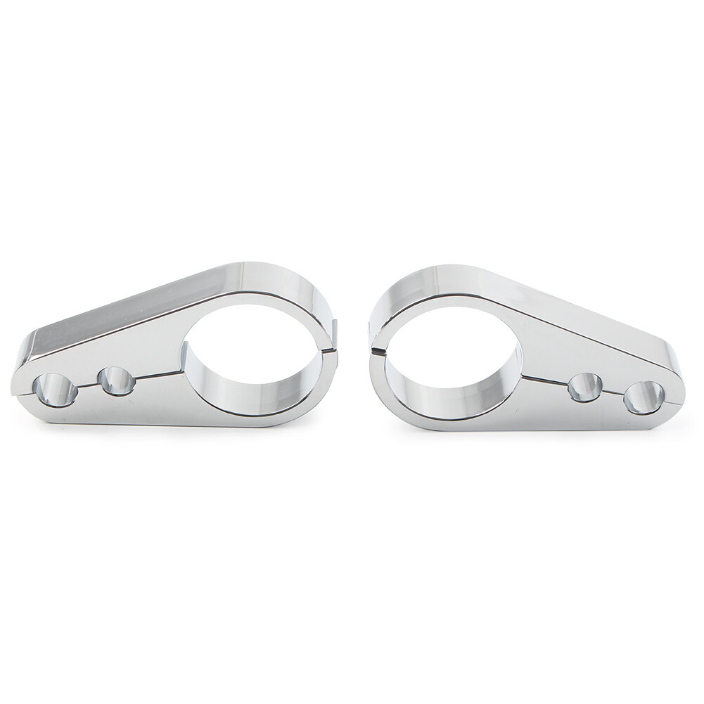 2PCS Brake Clutch Cable Wire Clamp Clip Fit Harley 1-1/4" Handlebar Chrome