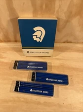 Mars Staedler Lumograph 2886 Lot Of 36 Pencils In Case With Box RARE Not Used