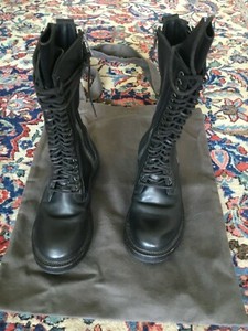 RICK OWENS COMBAT BOOT DOUBLE ZIP LACE 