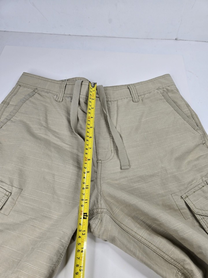 Mens Faded Glory Tan Brown Cargo Shorts Size 34 RN 52469 Summer Beach