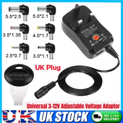 Universal 3-12V Einstellbare Spannung Adapter Ladegerät USB AC/DC Netzteil Adapter