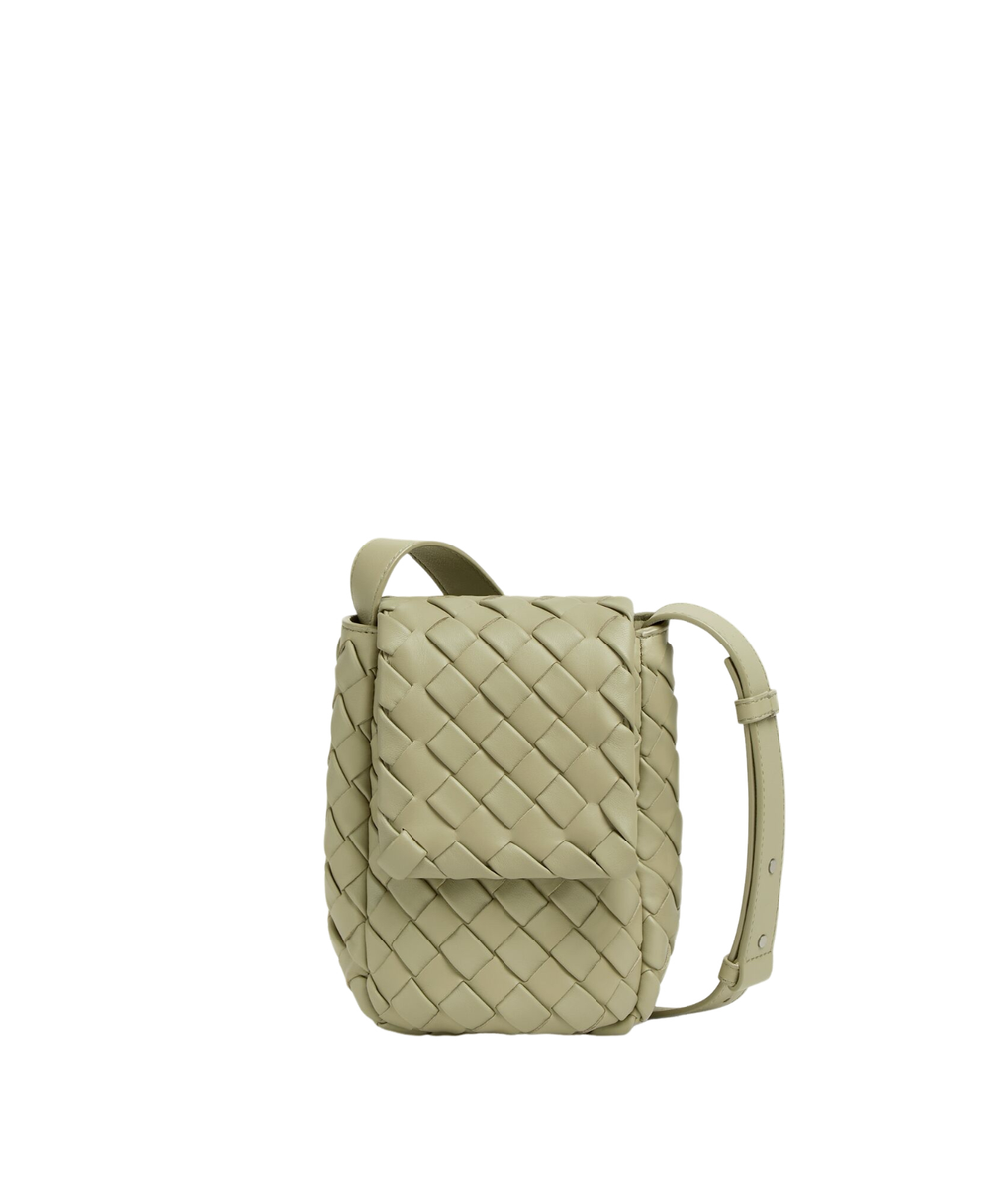 ショルダーバッグ BOTTEGA VENETA VERTICAL COBBLE MINI CROSSBODY BAG BOTTEGA VENETA Mini Vertical Cobble $3100 Travertine Leather