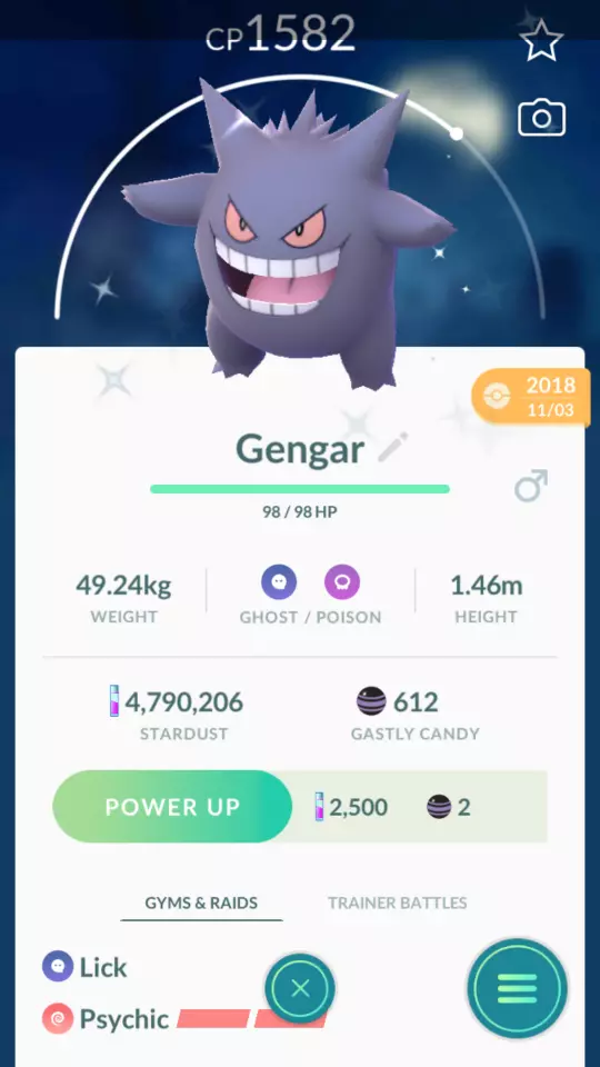 Shiny Gengar Pokemon