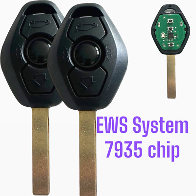 2 Replacement for BMW 3 5 E38 E39 E46 Remote Key Fob 315MHz PCF7935 Chip LX8FZV