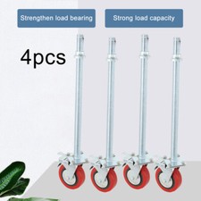 4 sztuki Rolki rusztowań 190mm Koła rusztowań Nóżki toczne Rolki wrzeciona 750KG Nośność