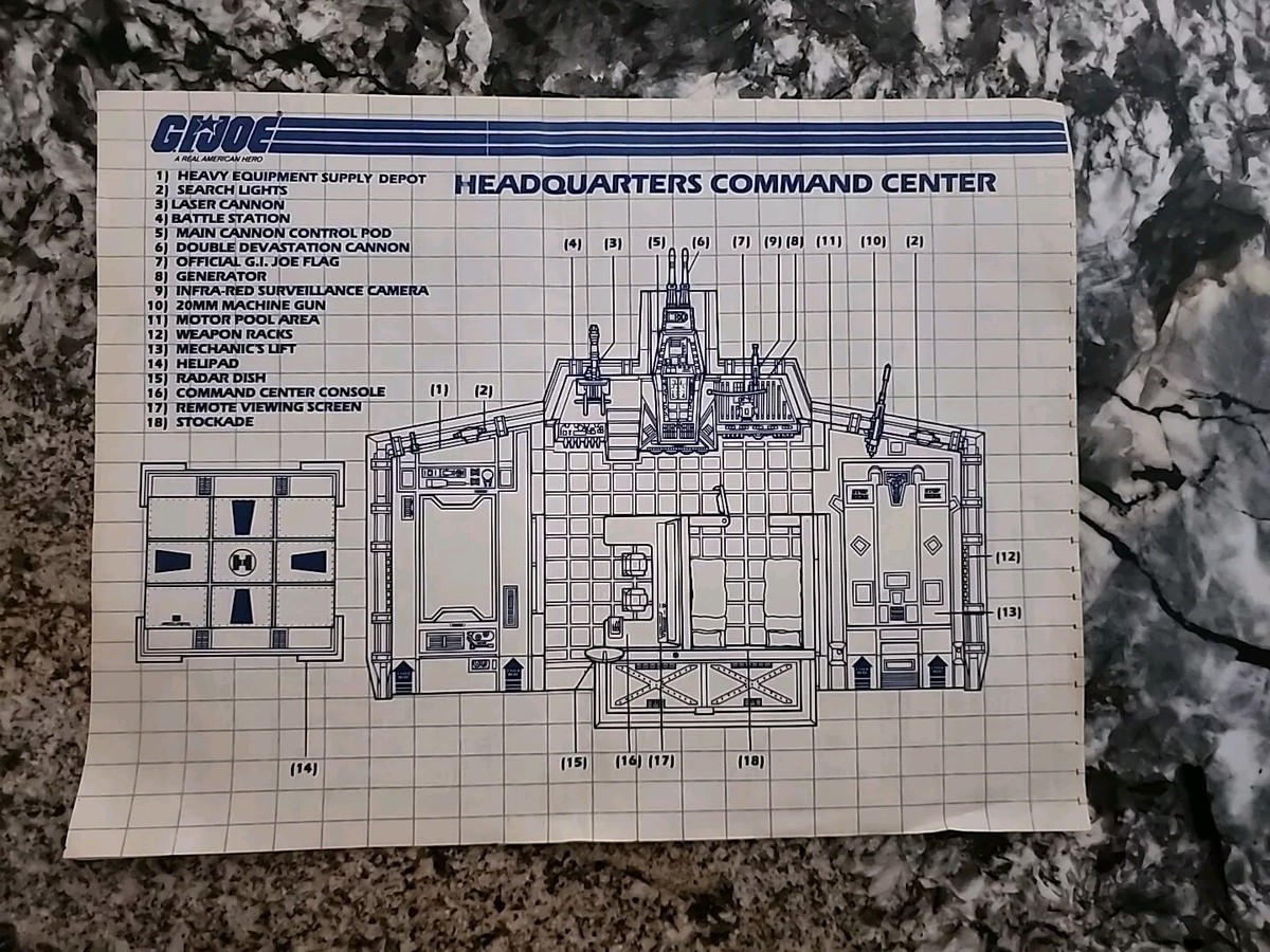 c*e様 G.I. Joe Headquarters コマンドステーション Vintage GI Joe Headquarters Command Center - Not Complete