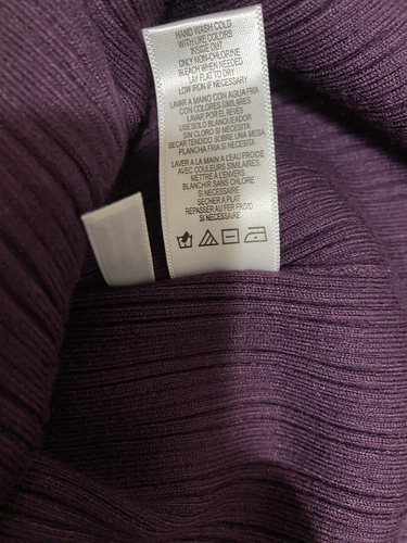 NWT Calvin Klein Women Short Sleeve Square Neck Rib Knit Sweater Size S Merlot - Picture 12 of 12