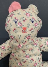 VTG Handmade Kitty Cat Plush Stuffed Animal Pink Roses Floral 15&rdquo; Tall
