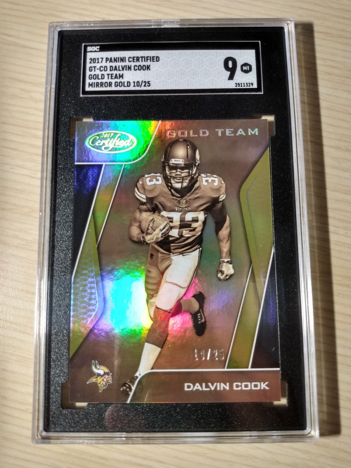 Dalvin Cook Panini Certified Gold Team #GTCO Mirror Gold