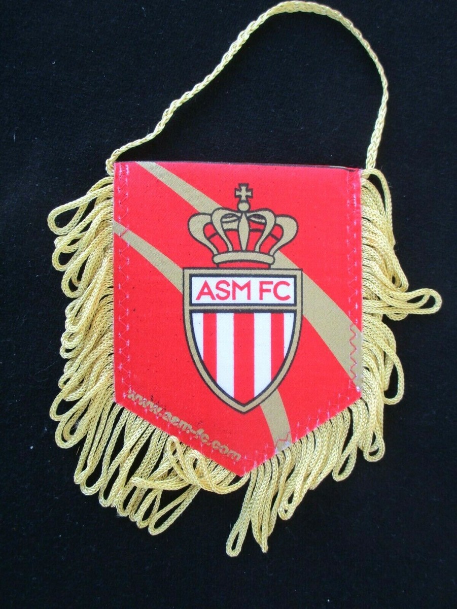 fanion wimpel pennant football ancien AS MONACO PALMARES Années 80 26 x 16