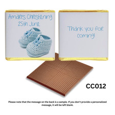 BAPTISM FAVOURS - 50 PERSONALISED CHOCOLATE FAVOURS FOR ANY SPECIAL DAY FREE P+P