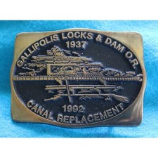 Vintage Anacortes Brass Works LTD/ Solid Brass Buckle/ 1992 Hand Made