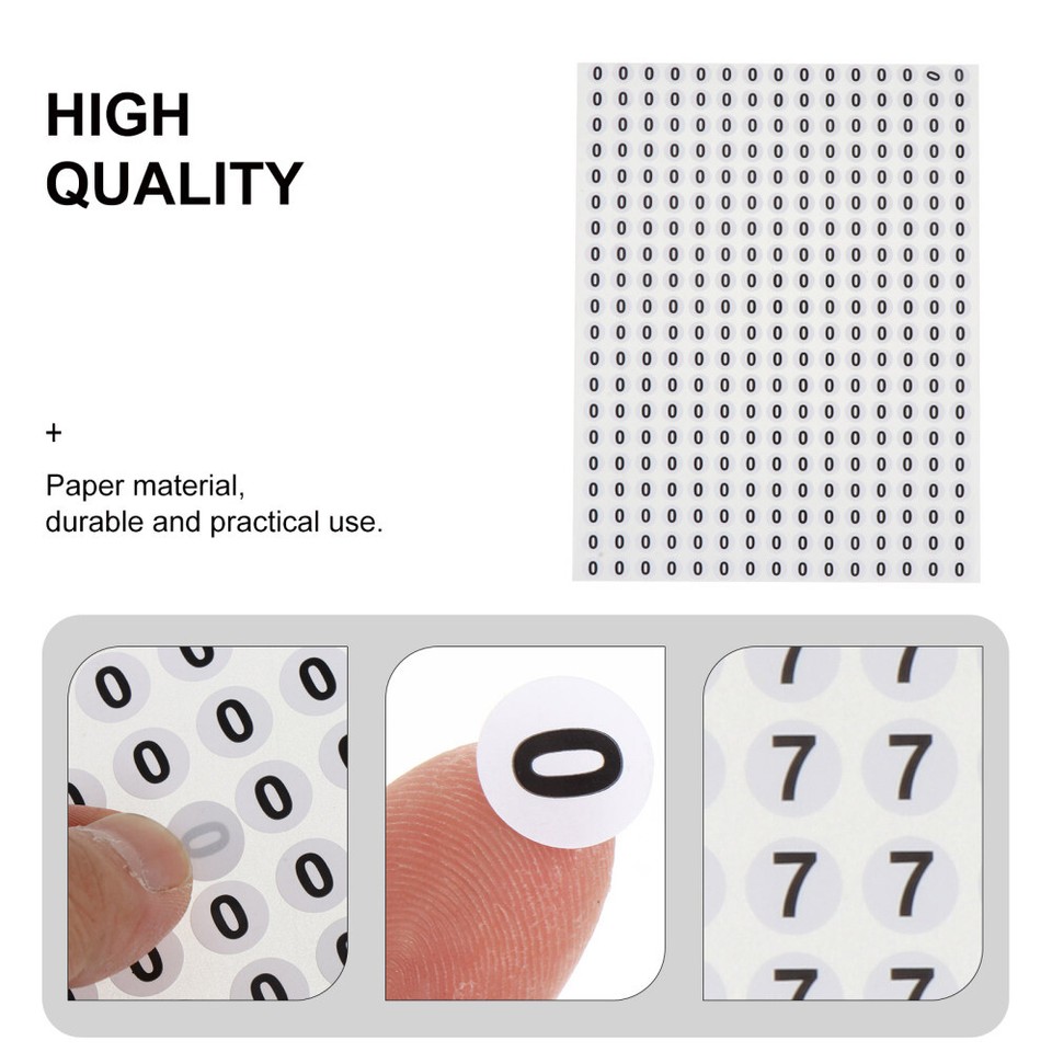 6000 Pcs House Number Stickers Room Home Round Coding Label Office eBay