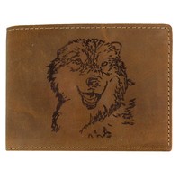 Greenburry Vintage 1705-Wulf Leder Geldbeutel GeldböRse Mit MüNzfach Brieftasche