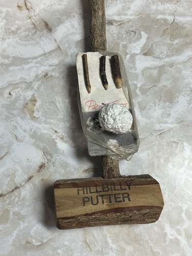 Hillbilly Putter Natural Wood 34.5" Golf Club Ball Tees Novelty Funny Gag Gift - Picture 4 of 14