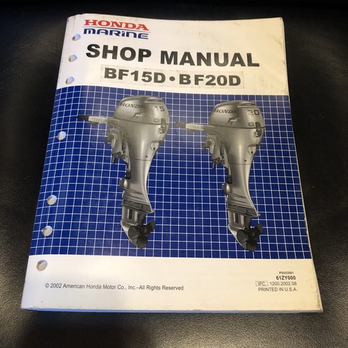 Honda Marine BF15D & BF20D Outboard Motor Shop Service Repair Manual