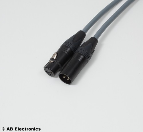 Black Neutrik Male/Female XLR with Van damme Professional Mic Cable 10 Colours - Picture 8 of 12