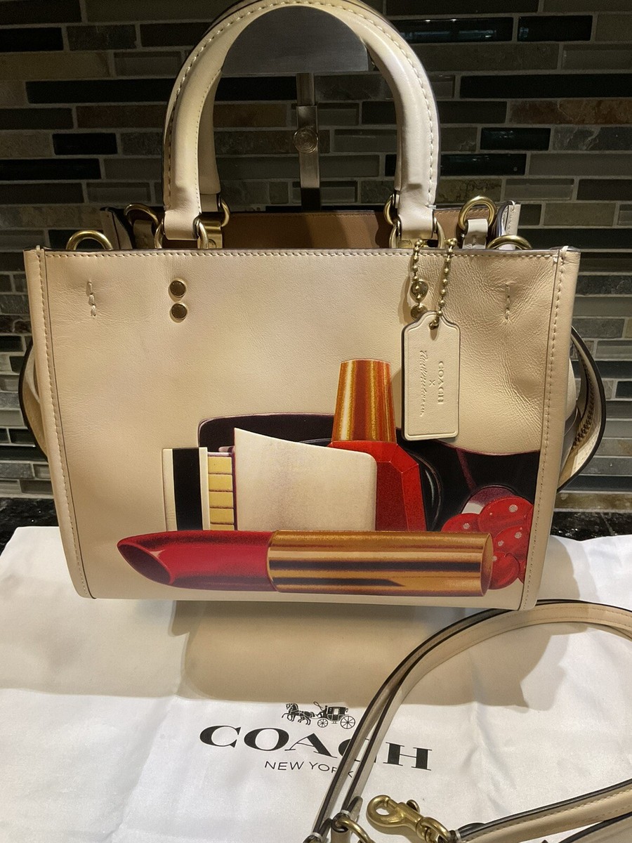 Coach X Tom Wesselmann Lipstick Rogue 25 Ivory CA126 Glove Tanned