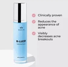 Maelys Cosmetics B-LUCID Targeted Body Acne Gel, Clinically Proven, Made in USA