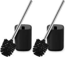 Toilet Brush and Holder Set Toilet Bowl Brush Stainless Steel Automatic Open Lid