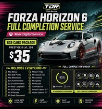 Forza Horizon 6 Full Completion P8 Lvl 299 Max Money Skills Spins 638 Car