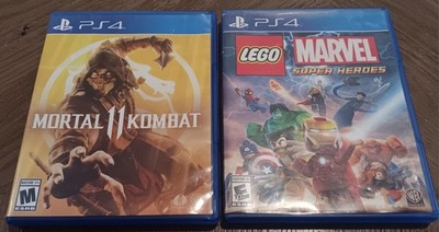 Mortal Kombat 11 Plus Lego Marvel Super Heroes Lot PlayStation 4 PS4 Tested