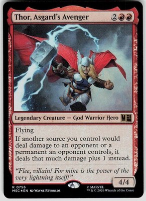 Thor Asgard's Avenger Foil 756 Marvel Super Heroes Magic the Gathering