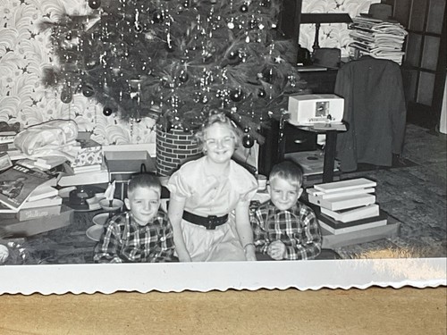 50er Jahre Fotos von Weihnachten Morgen Baum Geschenke Katze Wohnzimmer B47 - Bild 2 von 17