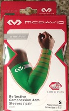 Paire de manches bras basket vert compression réfléchissante MCDAVID NEUF homme taille S M