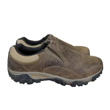 Merrell Moab Rover Adventure Moc Mens Leather Slip On Shoes Comfort Loafers 12