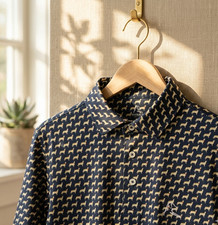 New Rhoback The Golden Retriever Men's Short Sleeve Performance Polo 1