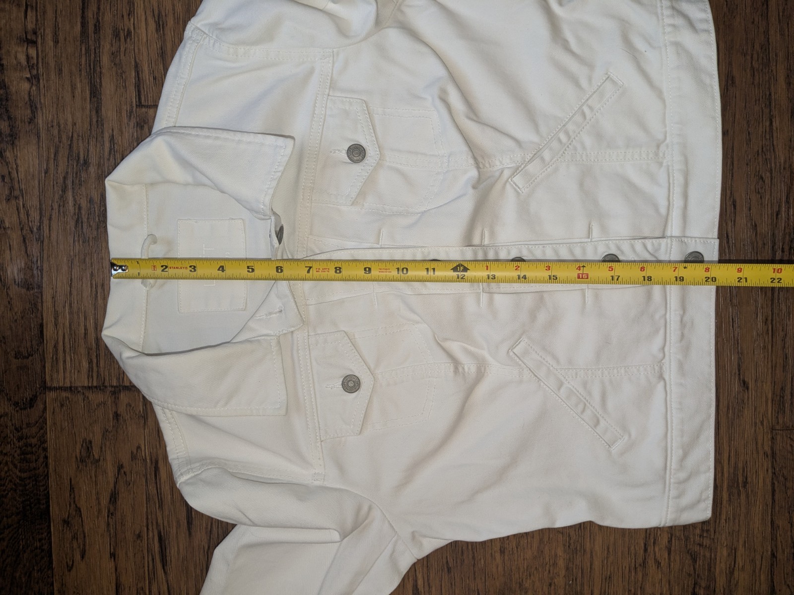 LOFT White Button Front Collared Jacket Womens 12… - image 12