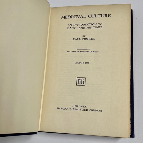 Medieval Culture Introduction to Dante & His Times 1929 First Edition 2 Vol Set - Picture 5 of 10