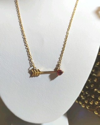 New Pink Arrow Gold Plated Necklace & Chain
