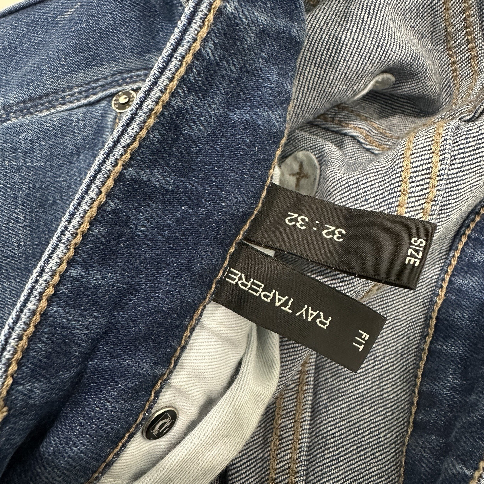 Neuw Jeans Men 32x32 (Actual 32x30) Blue Denim Ray Tapered Button Fly Stretch image 3