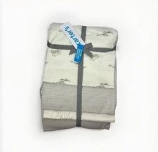 Carters 4-Pack Receiving Blanket Set Elephants Gray Taupe Gender Neutral Baby