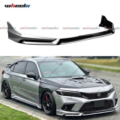 4Pc Yofer V3 Style Lunar Silver Front Bumper Lip Splitter For 22-24 Honda Civic