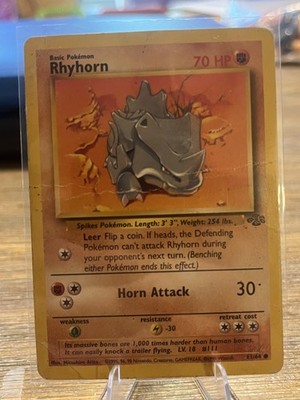 Pokemon TCG Rhyhorn 61/64 Wizards 1999 Regular Fighting HP70