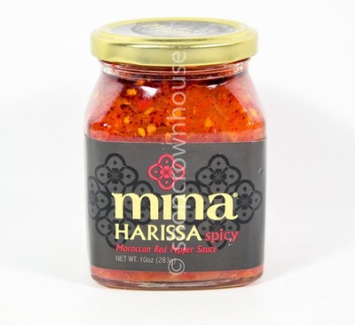 Mina Harissa Spicy Moroccan Red Pepper Sauce 10 oz glass jar 10/28/2027