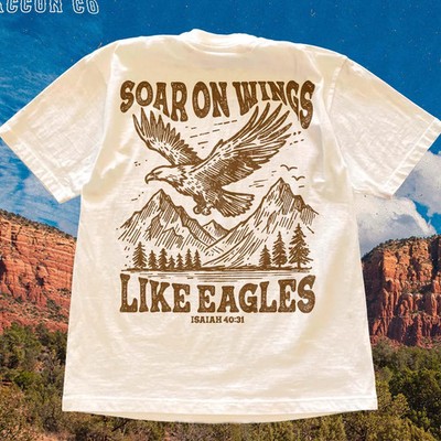 Soar On Wings Like Eagles Shirt, Vintage Christian Isaiah 40 31 Tee Gift