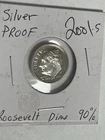 2001S Silver Roosevelt Dime UNC Proof 90% Silver San Francisco Mint Free Ship