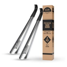 Velette Long Shoe Horn for Seniors - 2 Pack 16.5" Metal Mix, Sliver