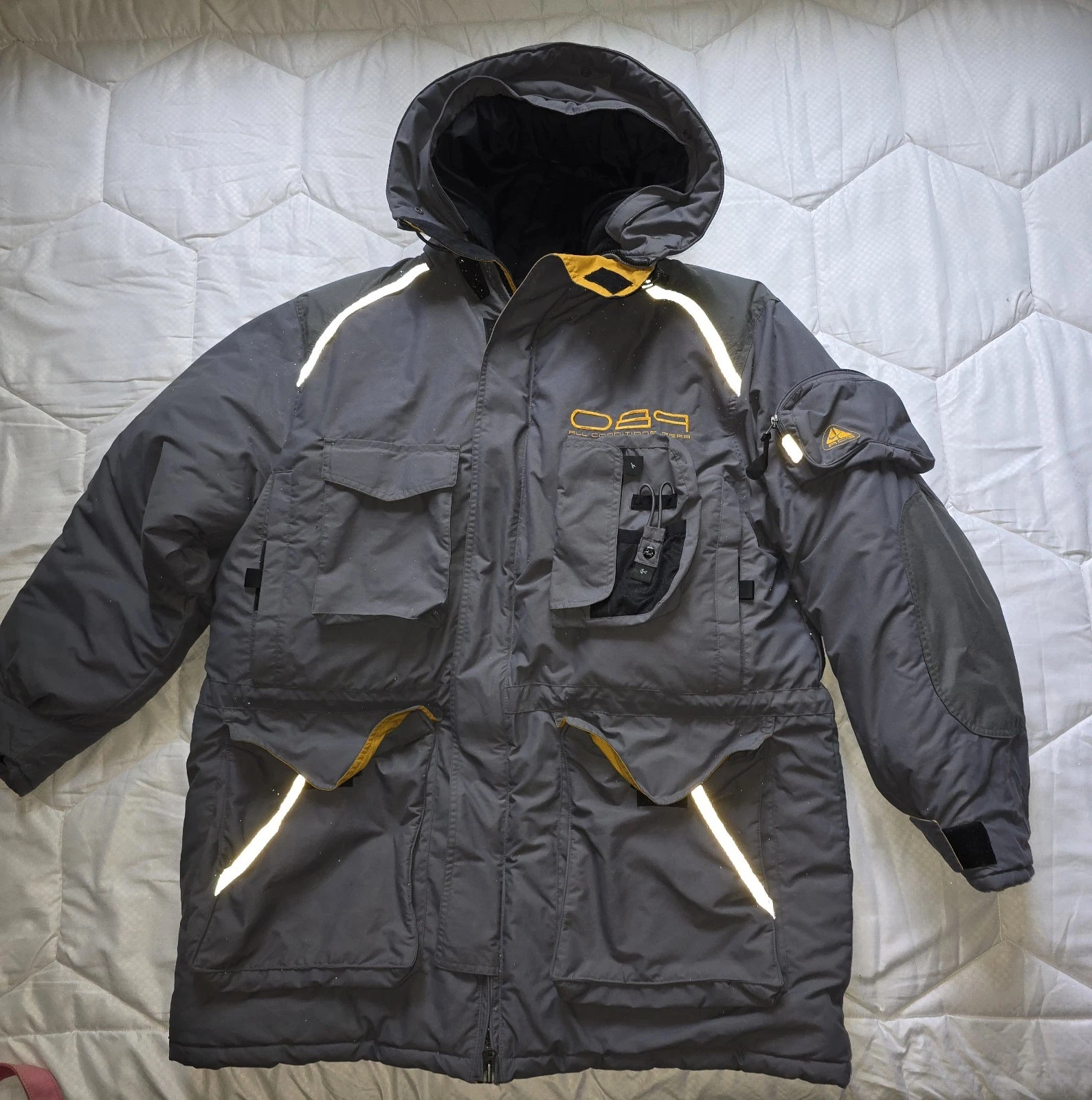 VTG NIKE All Conditions Gear 89 Outer Layer 3 Hooded Parka Down Feather Men's L