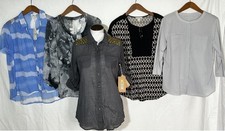 Bundle of 5 Women's Blouse Tops- All sz Large - 3 New , 2 used