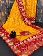 Banarasi Zari Work Saree – Yellow