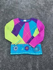 Hanna Andersson Knit Sweater Girls Size 130 Multi Color